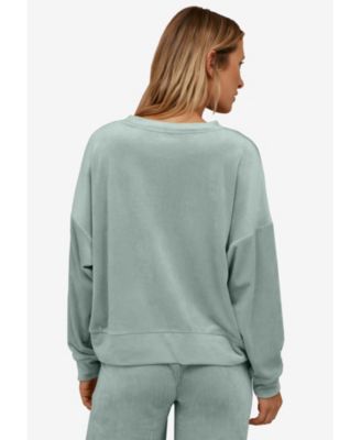 Women's Boxy Velour Lounge Sweatshirt