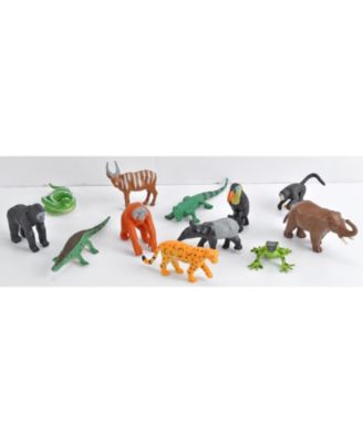 Nature Tube Rainforest Figurines, 12 Pieces