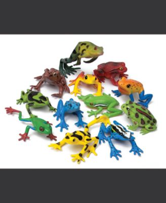 Nature Tube Frog Figurines, 12 Pieces