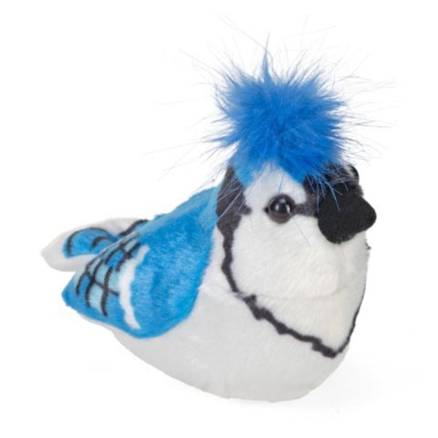 Детская мягкая игрушка Wild Republic Audubon Birds Blue Jay Plush with Authentic Bird Sound, Stuffed Animal, Bird Toys for Kids and Birders, 5 Inches