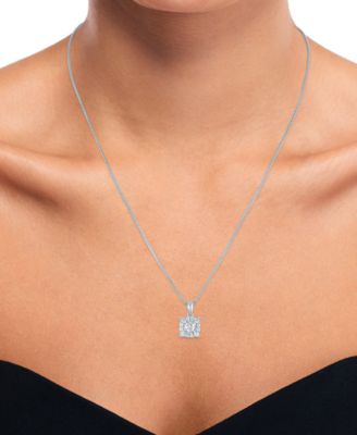 2-Pc. Set Lab Grown Diamond Pendant Necklace & Matching Stud Earrings (1 ct. t.w.) in Sterling Silver