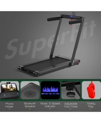 2.25HP Folding Treadmill 2-in-1 Walking Running Machine w/ APP & Remote Control