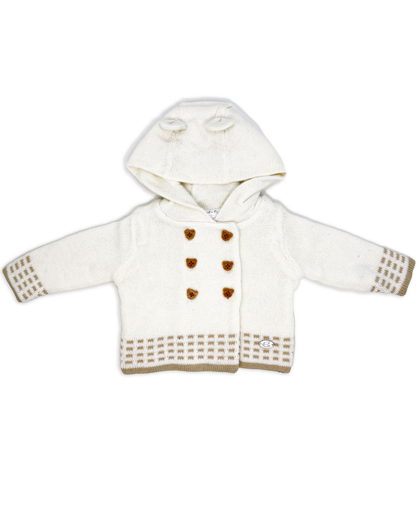 Комплект Rock-A-Bye Baby Boutique Jacket and Trouser Knitted, 2-Piece Set для малышей, цвет: Овсяный — фото 5