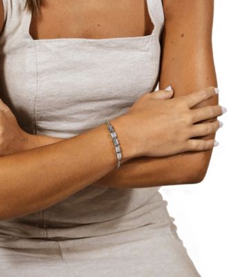 Nyssa Bezel Cubic Zirconia Station Bracelet