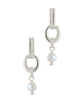 Giselle Mother of Pearl Door Knocker Stud Earrings