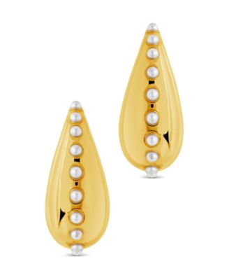 Raze Mother of Pearl Studded Drop Earrings