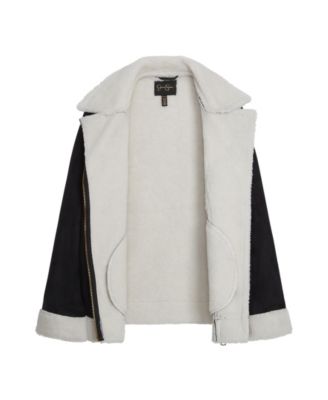 Girls 7-16 Fashion Faux Suede Moto Jacket