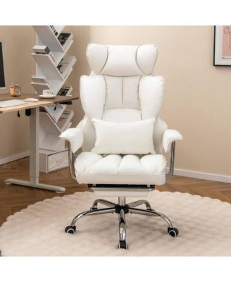 Office Desk Chair Big and Tall Executive Office Chair with Footrest Lumbar Support