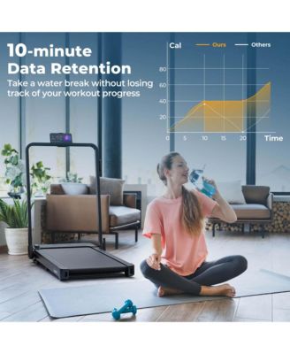 2 in 1 Folding Treadmill Walking Pad with Remote & APP Control and LED Display