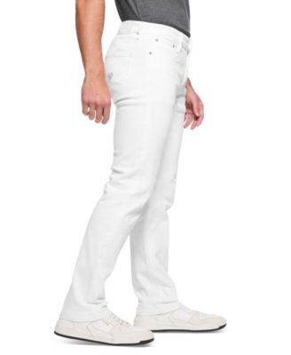 Men's Slim-Straight White Denim Jeans