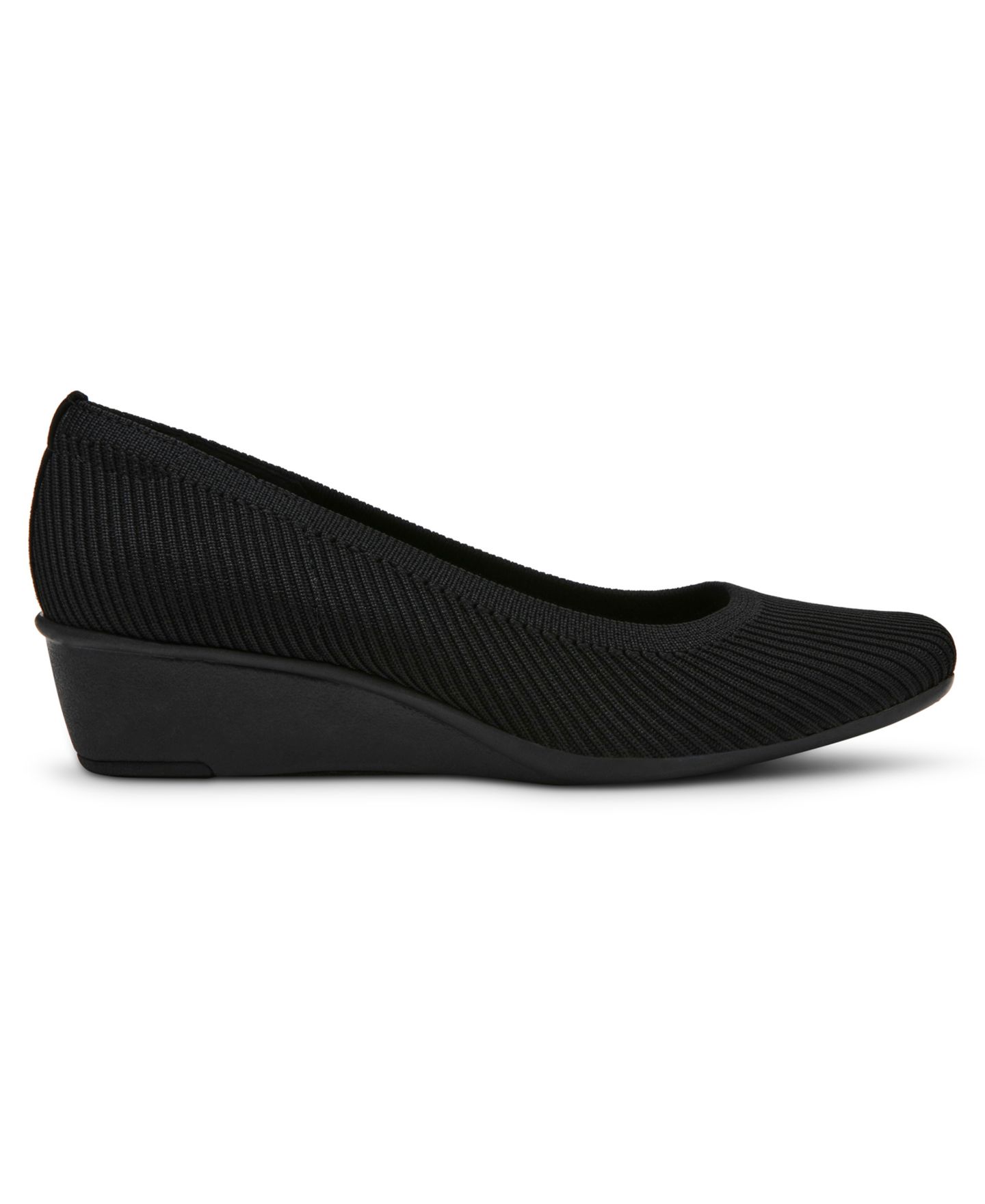 Женские туфли Anne Klein Wisher Knit Wedge Pumps, цвет: Чёрный вязаный — фото 2