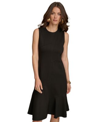 Donna Karan New York Women's Jewel-Neck Sleeveless Dress - Macy's
