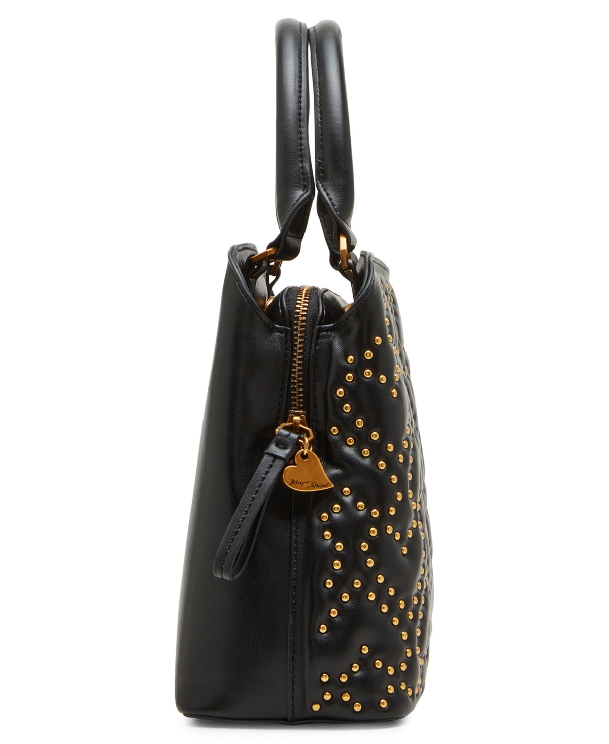 Betsey Johnson Heart Stud Small Satchel Bag