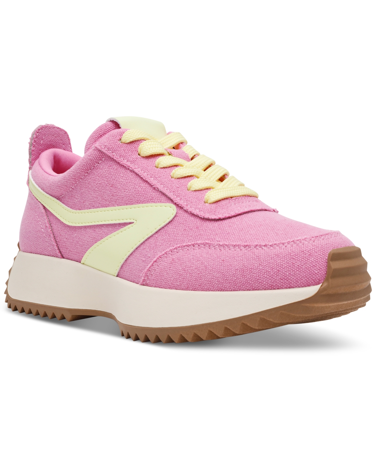 Dv Dolce Vita Women's Bynx Lace-up Jogger Sneakers In Hot Pink Multi