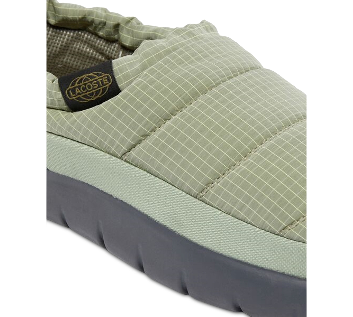Lacoste Men's Serve Quilted Slippers In Medium Green