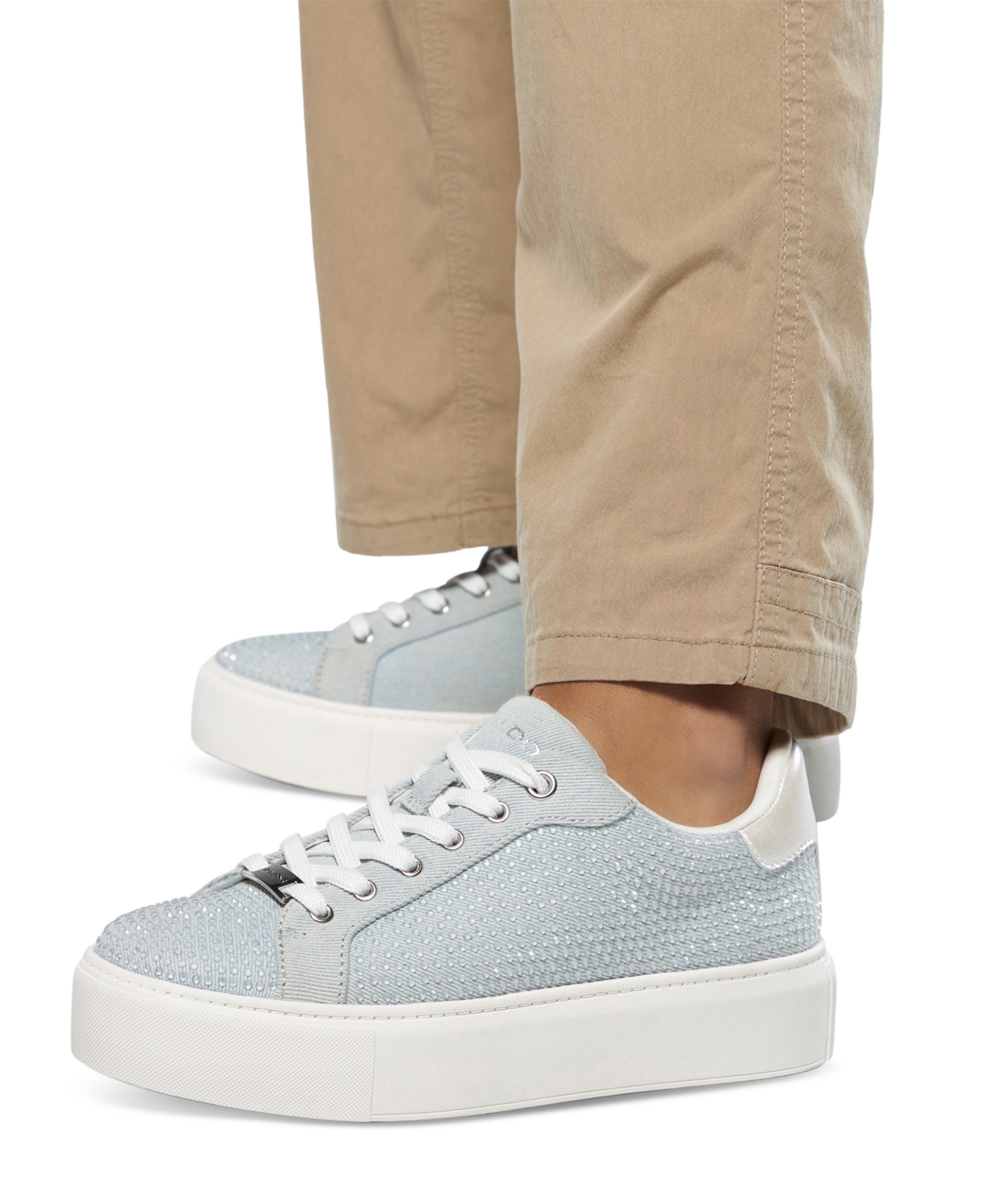 Shop Aldo Women's Clovver Lace-up Low-top Sneakers In Denim