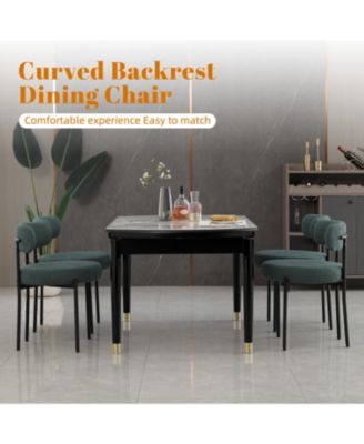  Set of 6 Boucle; Metal Mid-Century Modern Dining Chairs