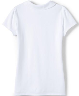 Girls Short Sleeve Peter Pan Collar Polo Shirt