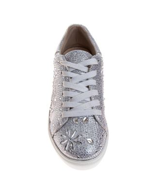 Little Girls Glitzy Sneakers. (Little Kids/Big Kids)