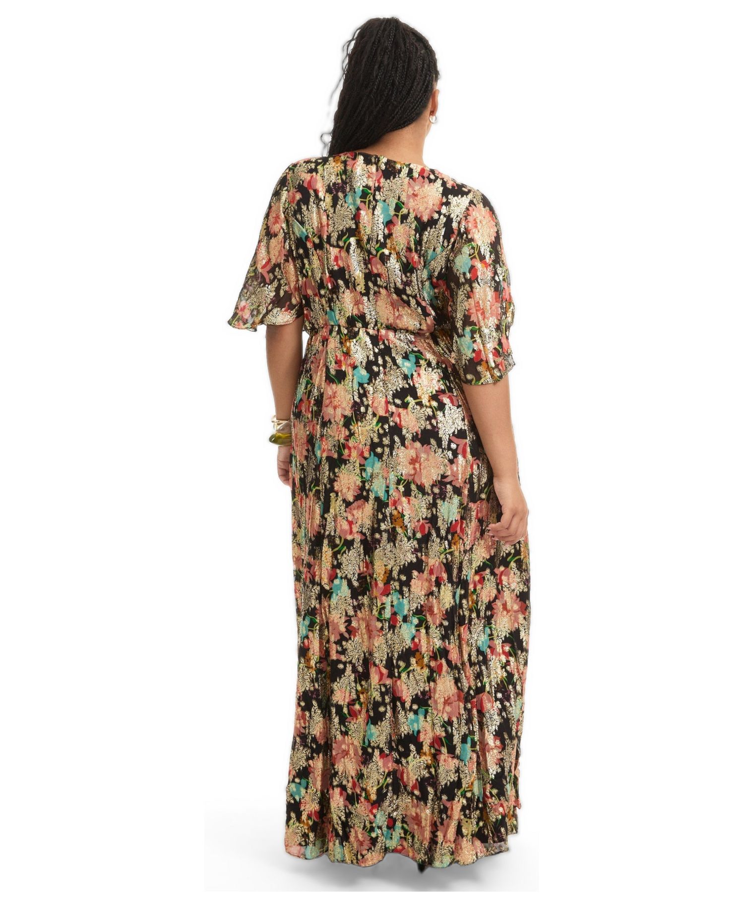 Women's June and Vie Metallic Printed Maxi Dress
