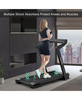 4 HP Folding Treadmill Electric Walking Running Machine w/ Fatigue Button