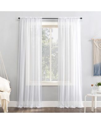 Sheer Voile Rod Pocket Curtain Panel