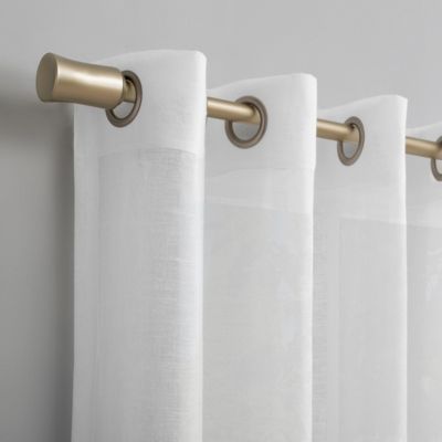 Slub Textured Linen Blend Grommet Top Curtain