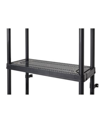 5 Shelf Fixed Height Ventilated Medium Duty Storage Unit, Black