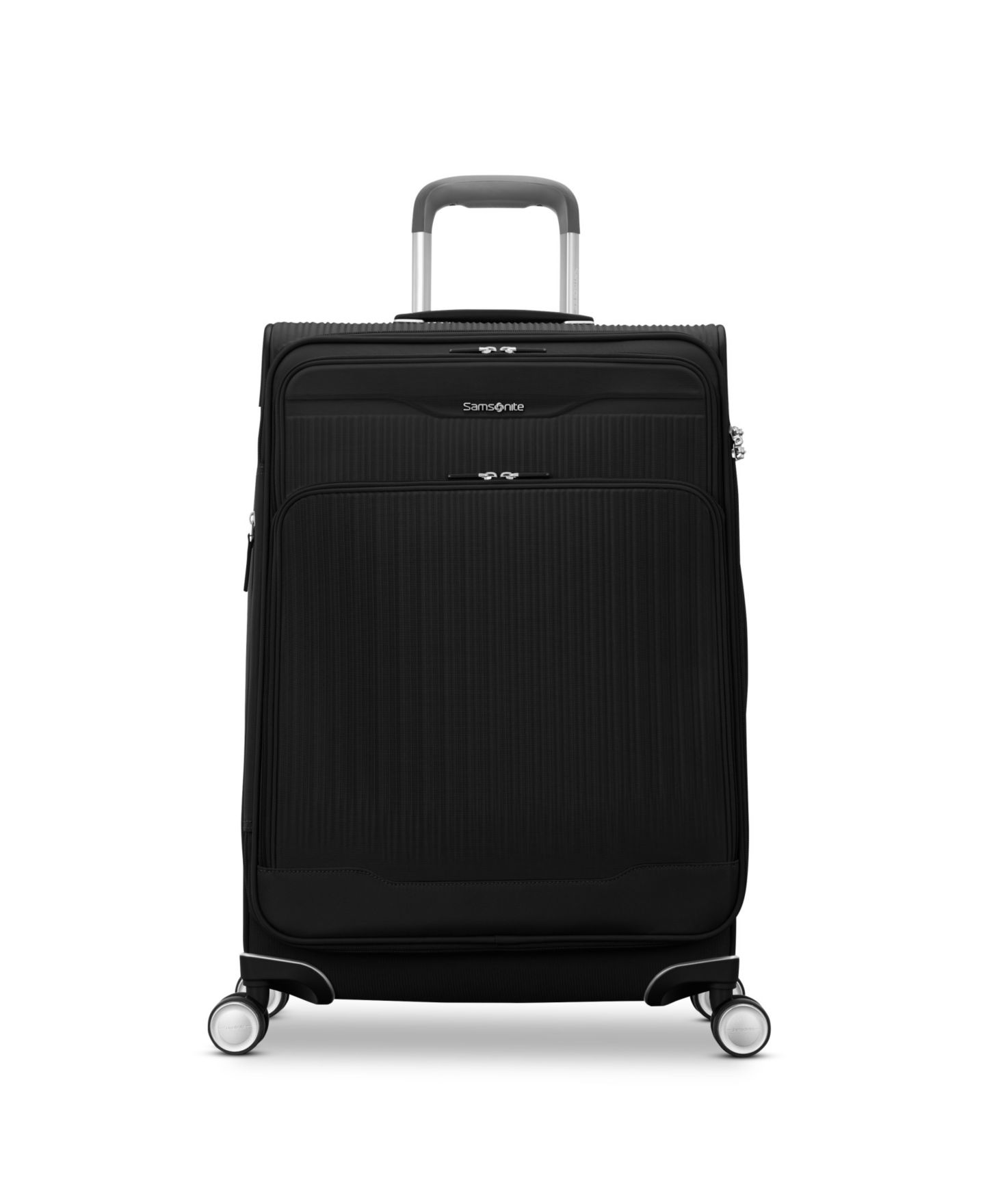 Чемодан Samsonite Silhouette 18 Expandable Medium Softside Check-in Spinner, цвет: Чёрный — фото 2