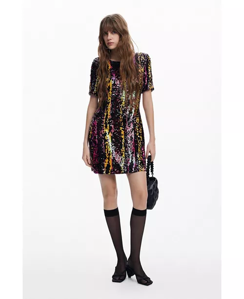 women's sequin short dress