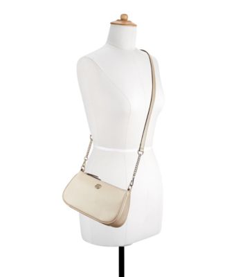 (*´˘`*)♡39　アイボリー Nine West Avaya Chain Top Zip Crossbody Bag - Macy's