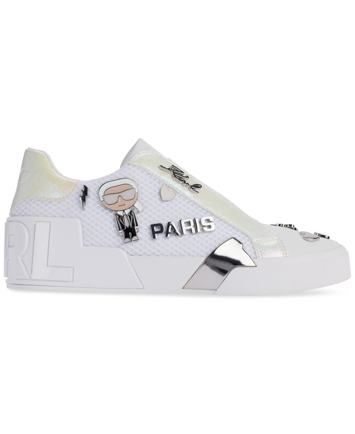 Shop Karl Lagerfeld Women's Mavise Slip-on Sneakers In White