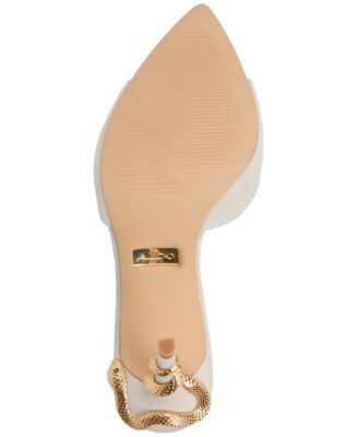 【ALDO】スエード スネーク オーナメント サンダル Seashella Seashella Bone Women's Heeled mules | ALDO US