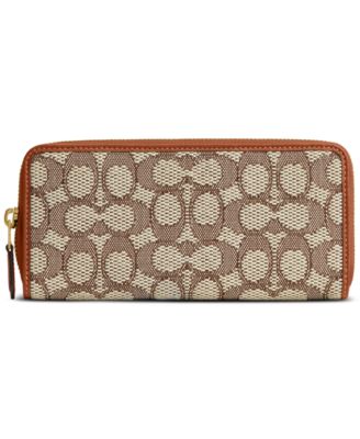 COACH - Essential Slim Accordion Signature Jacquard Zip Wallet
