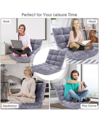 Adjustable 14-position Cushioned Floor Chair