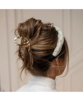 Large Twist Metal Clip - Gold