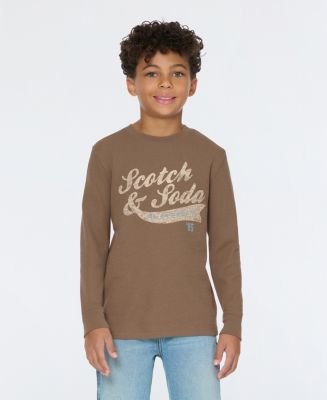 SCOTCH & SODA Big Boys Long Sleeve Thermal Graphic Tee - Macy's