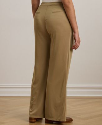 Plus Size Stretch Jersey Wide-Leg Pants