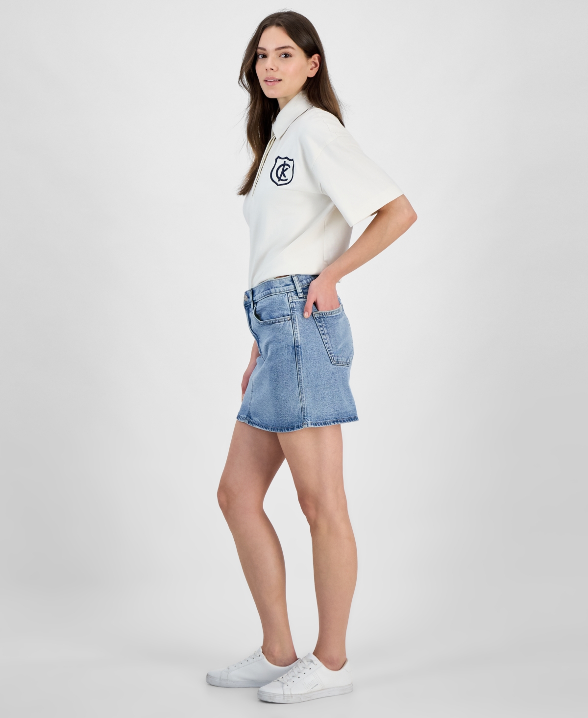 CALVIN KLEIN JEANS EST.1978 WOMEN'S DENIM MINI SKIRT 