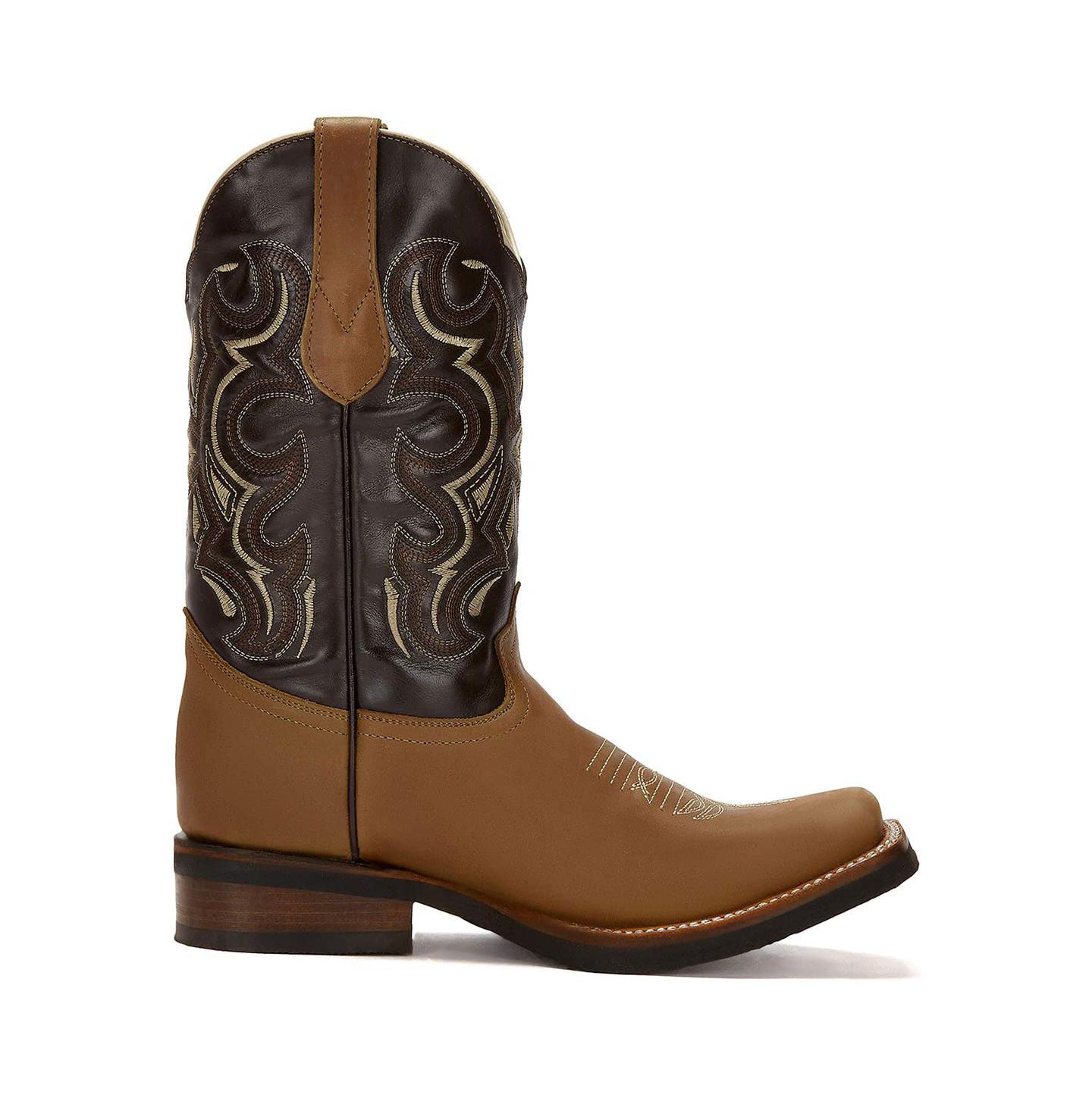 Мужские ботинки Forastero Men Leather Boots Western Cowboy, цвет: Коричневый — фото 5