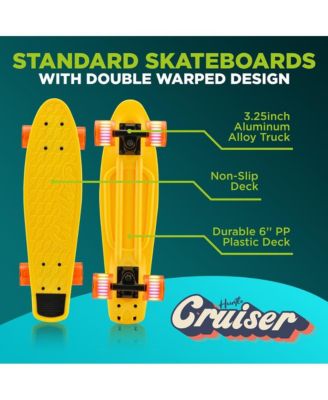 6'' PP Deck Skateboard, Mini Cruiser Skateboard for Kids, Teens, and Adults