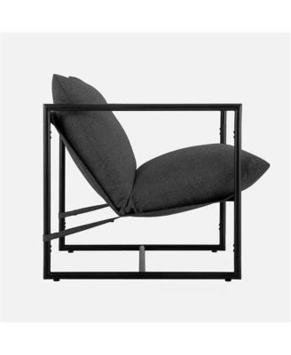 Modern  Upholstered Accent Chair with Metal Frame