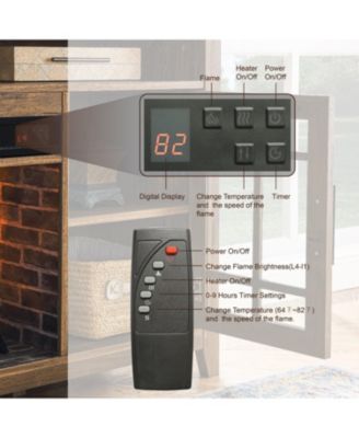 55 Inch Tv Media Stand With Electric Fireplace Kd Inserts Heater