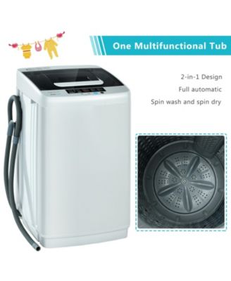 8.8 lbs Portable Full-Automatic Washing Machine with Drain Pump and Spin Dryer