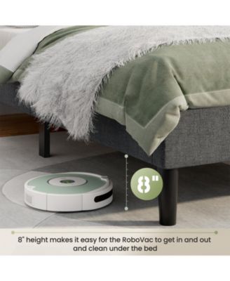 Upholstered Bed Base with Button Stitched Headboard