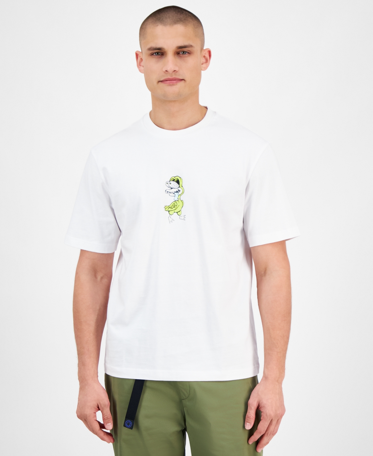 Hugo Boss Hugo By  Men's Cotton Logo Graphic T-shirt In White