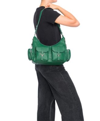 Assembled Faux Leather Crossbody Bag