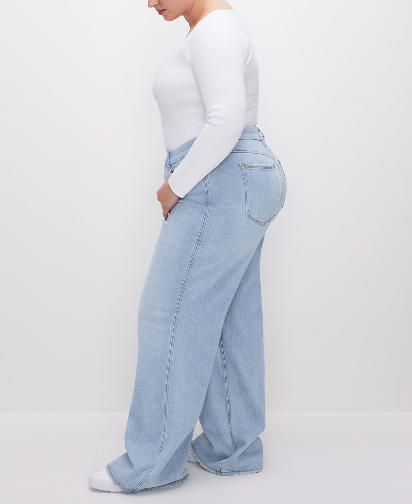 Женские джинсы Good American Good Skate High-Rise Wide-Leg Jeans, Regular & Plus Size — фото 2