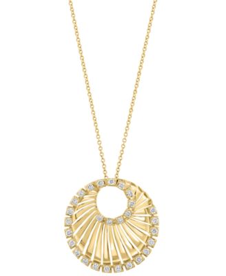EFFY&reg; Diamond Circular Pendant 18" Necklace (3/4 ct. t.w.) in 14k Gold