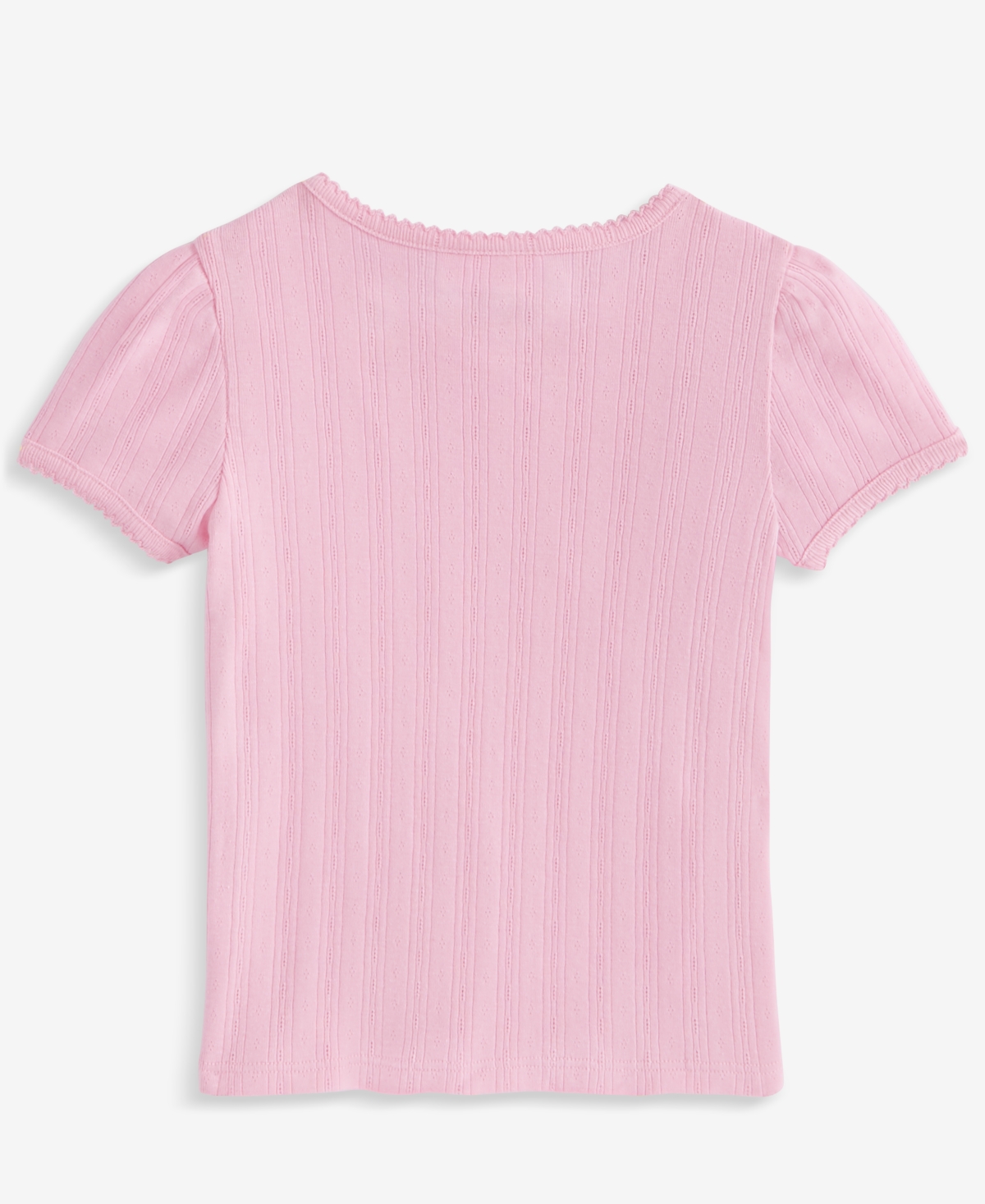 Epic Threads Toddler Girl Pointelle Heart T-shirt, Exclusively At Macy's In Bonbon
